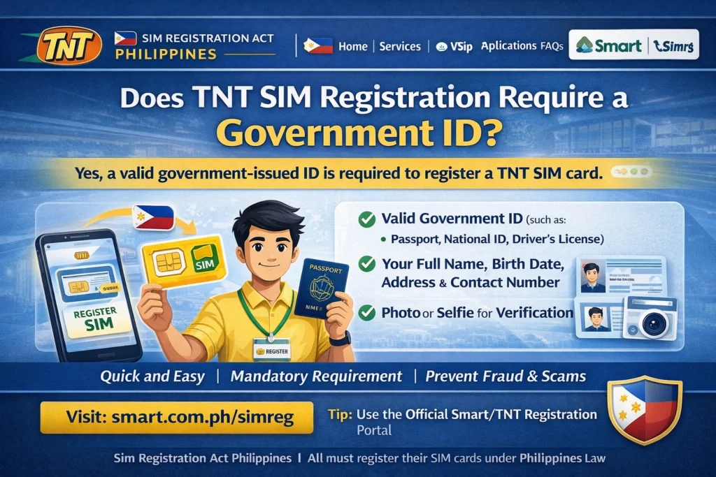 Does TNT SIM Registration Require a Government ID?
