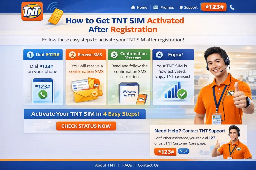How to Get TNT SIM Activated After Registration