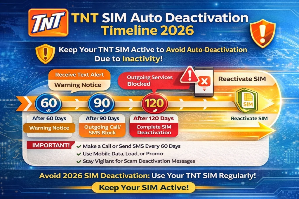 TNT SIM Auto Deactivation Timeline 2026