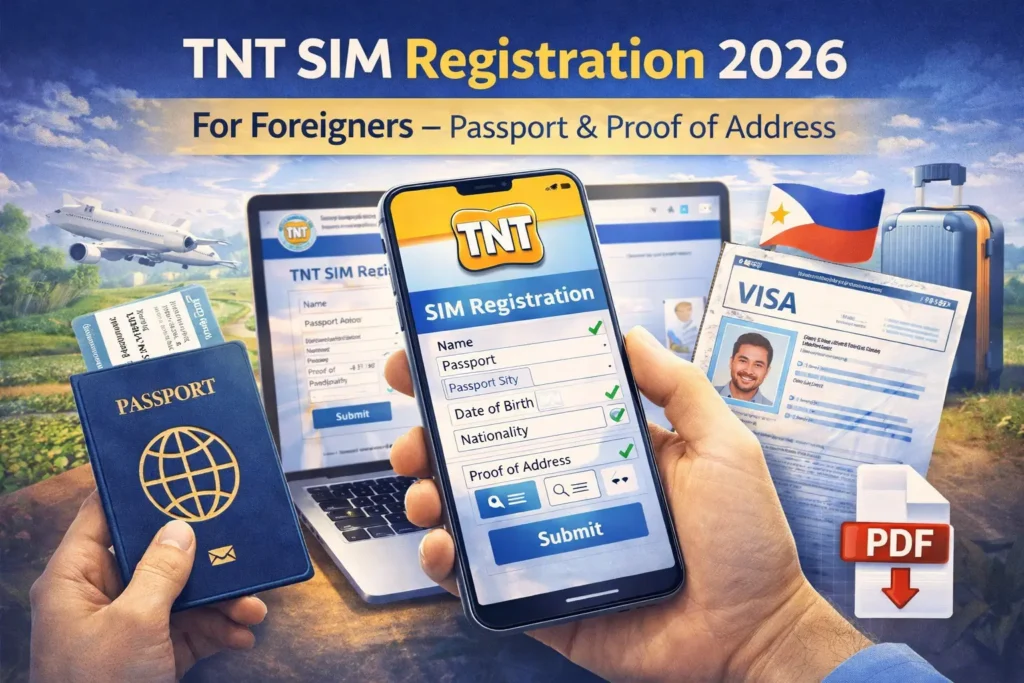 TNT SIM Registration for Foreigners 2026
