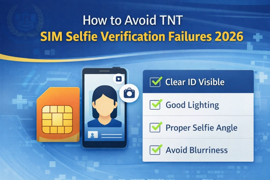 How to Avoid TNT SIM Selfie Verification Failures 2026