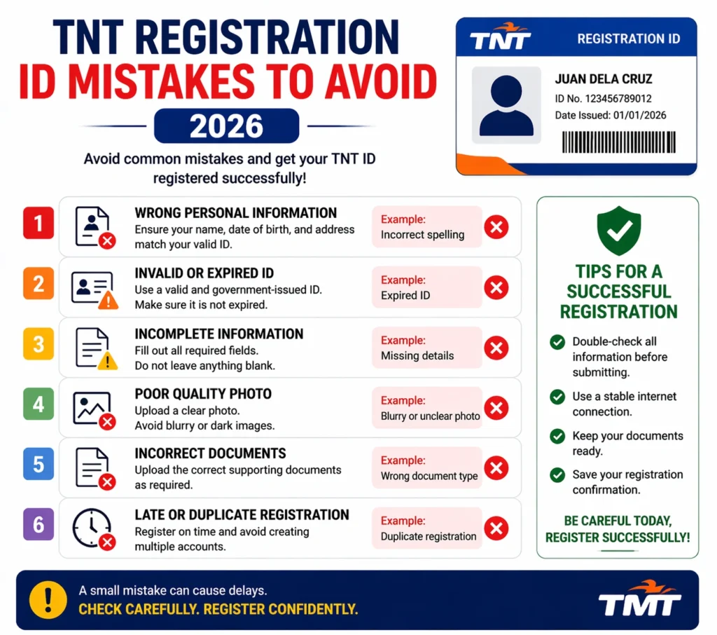 TNT Registration ID Mistakes To Avoid 2026