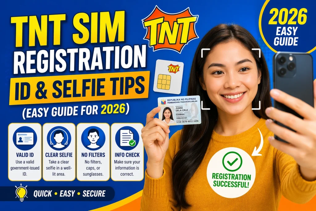 TNT SIM Registration ID & Selfie Tips (Easy Guide for 2026)