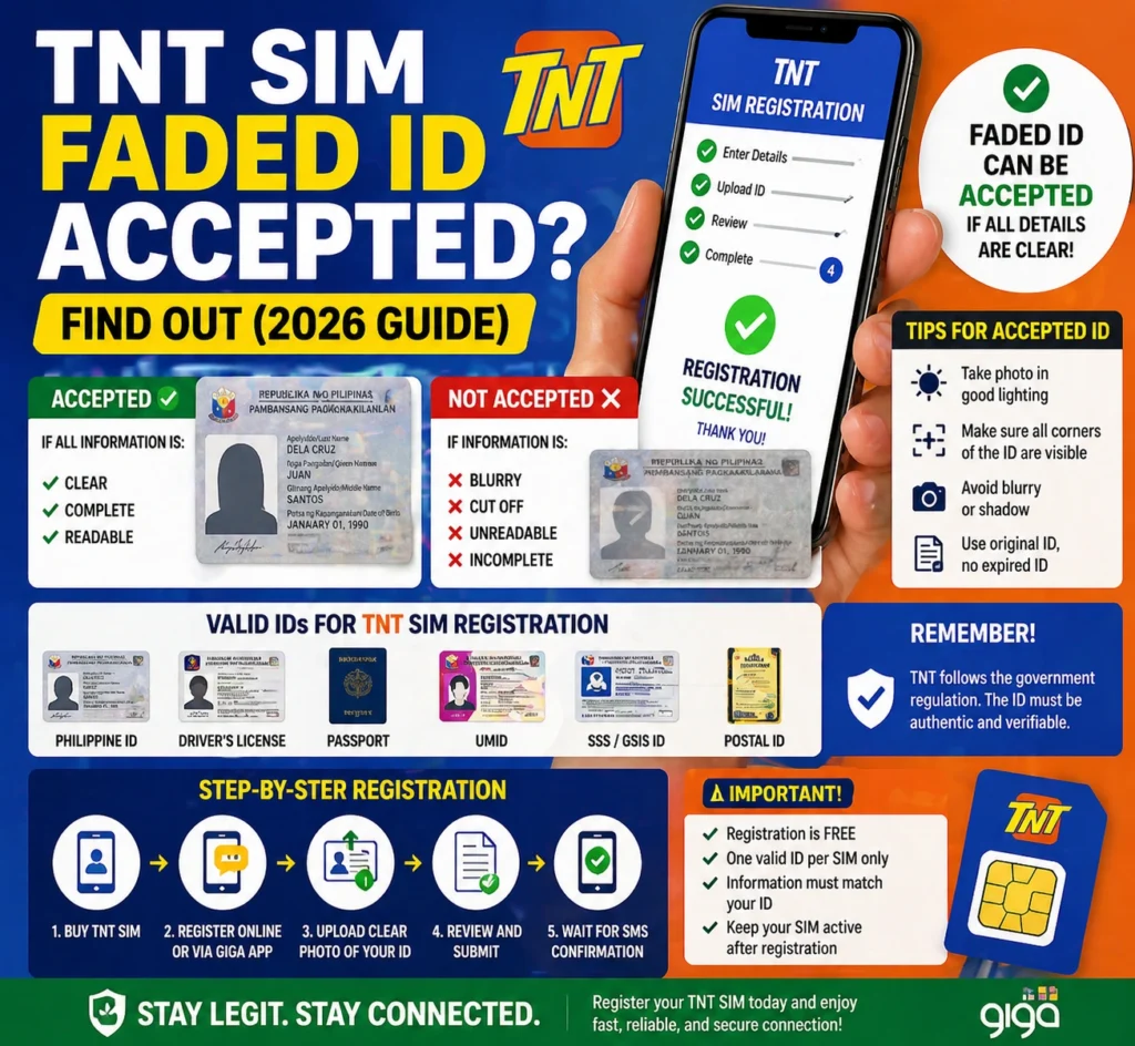 TNT SIM Faded ID Accepted? Find Out (2026 Guide)