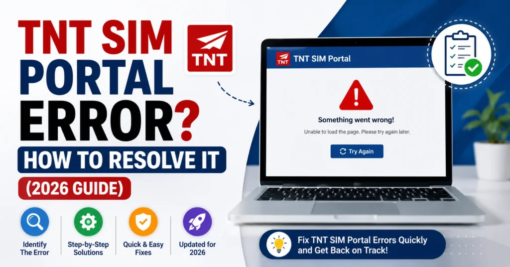 TNT SIM Portal Error? How to Resolve It (2026 Guide)