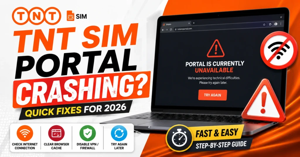 TNT SIM Portal Crashing? Quick Fixes for 2026