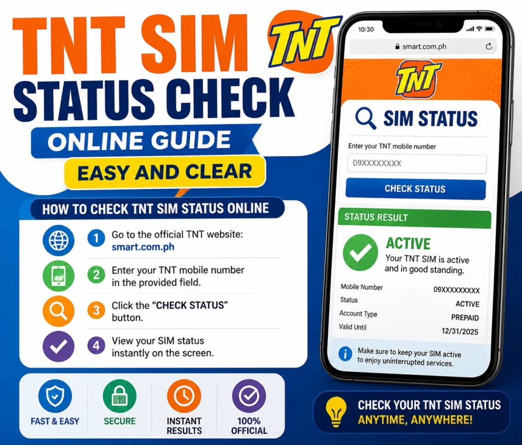 TNT SIM Status Check Online Guide — Easy and Clear