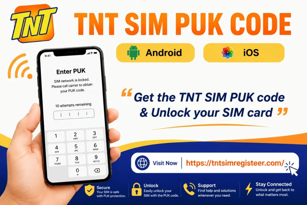 Unlock the TNT SIM card PUK Code