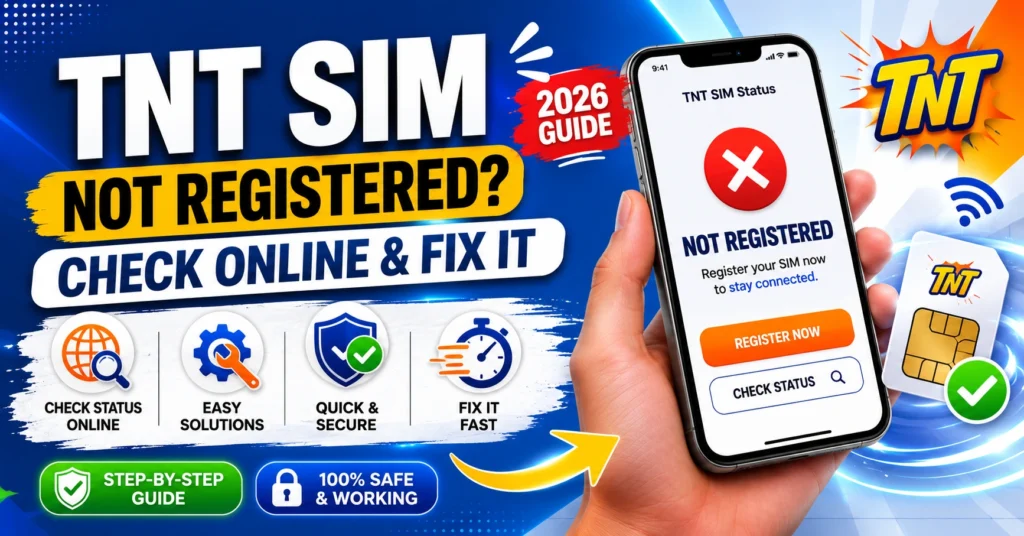 TNT SIM Not Registered? Check Online & Fix It (2026 Guide)
