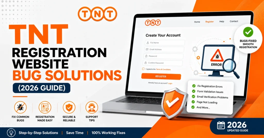 TNT Registration Website Bug Solutions (2026 Guide)
